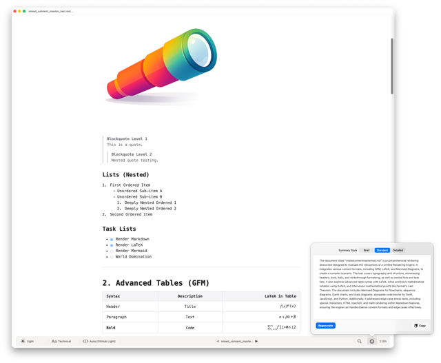Telescopo Light theme