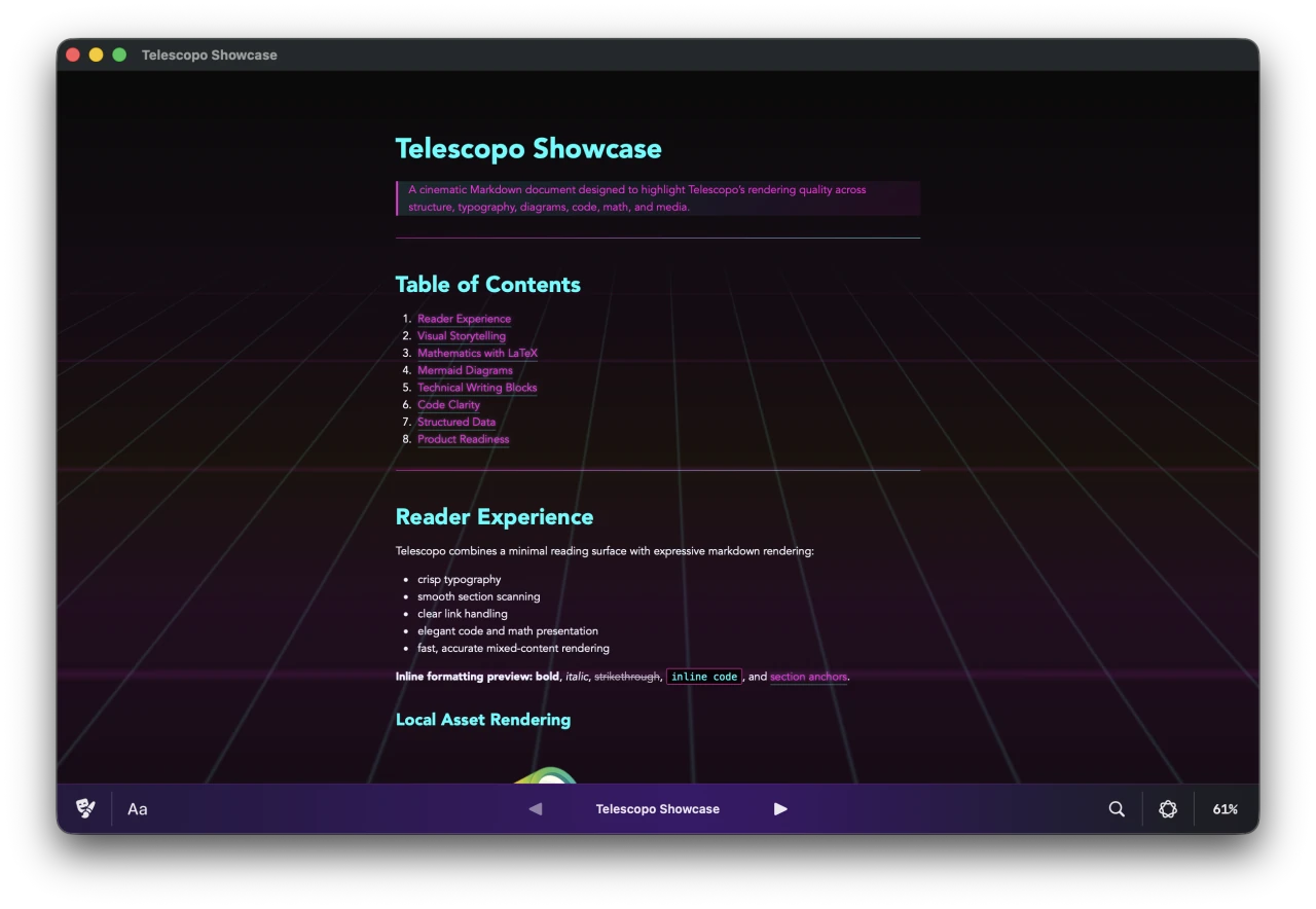 Telescopo Cyberpunk theme