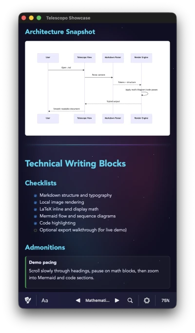Telescopo Aurora theme