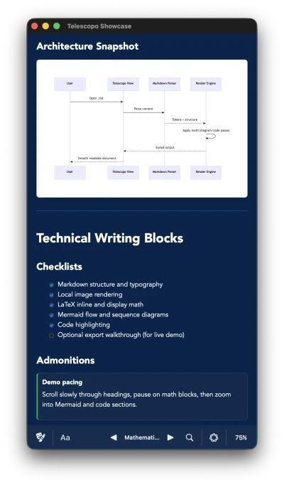 Telescopo Cobalt theme