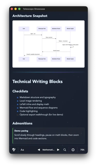 Telescopo Cyberspace theme