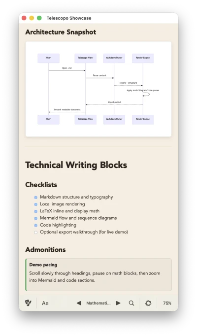 Telescopo Lamplight theme